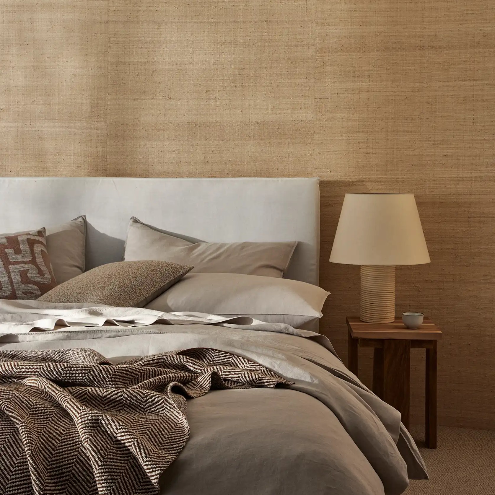 Ravello Linen Quilt Cover - Bone | Weave Home Bed Linen gallery detail image