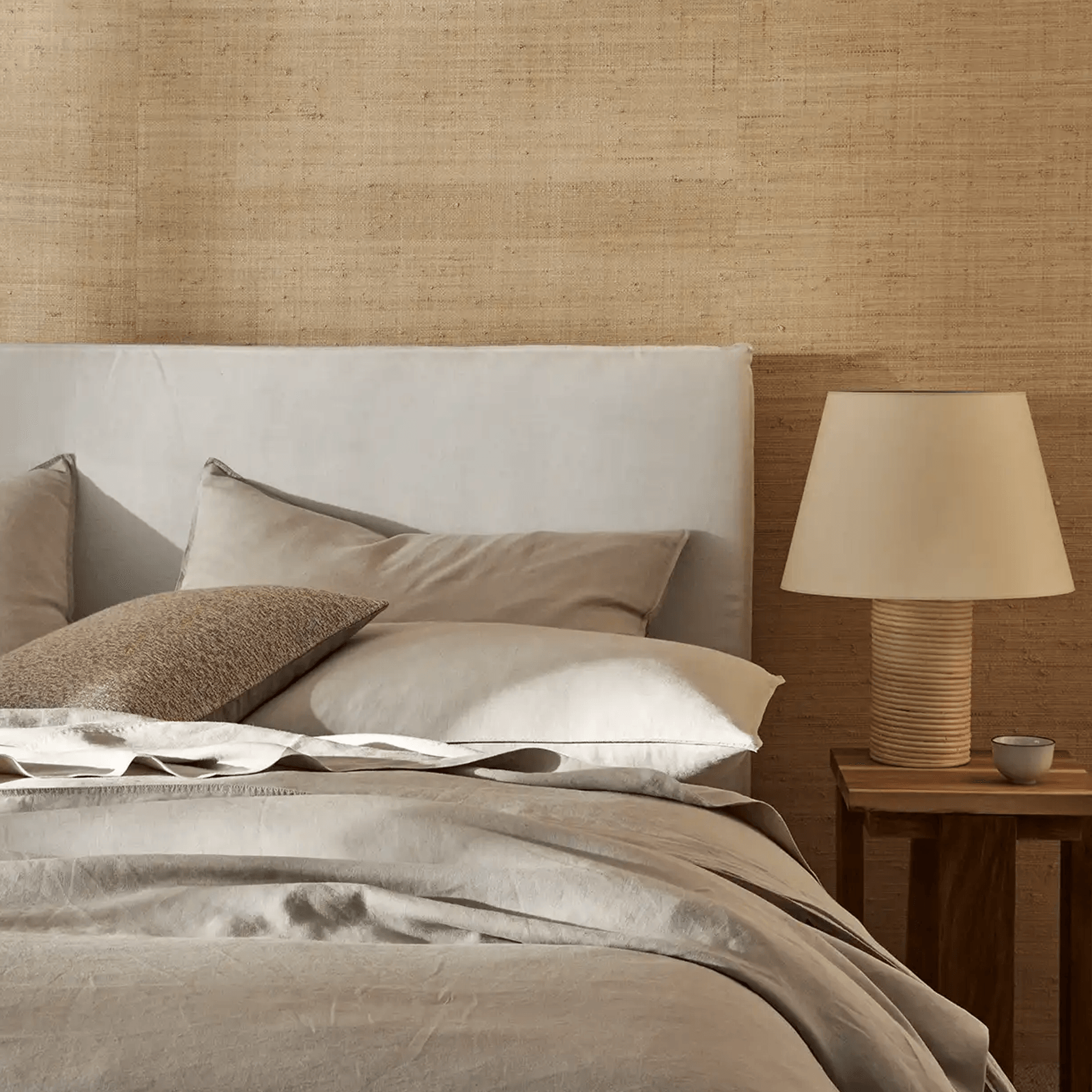 Ravello Linen Fitted Sheet - Bone | Weave Home Bed Linen gallery detail image