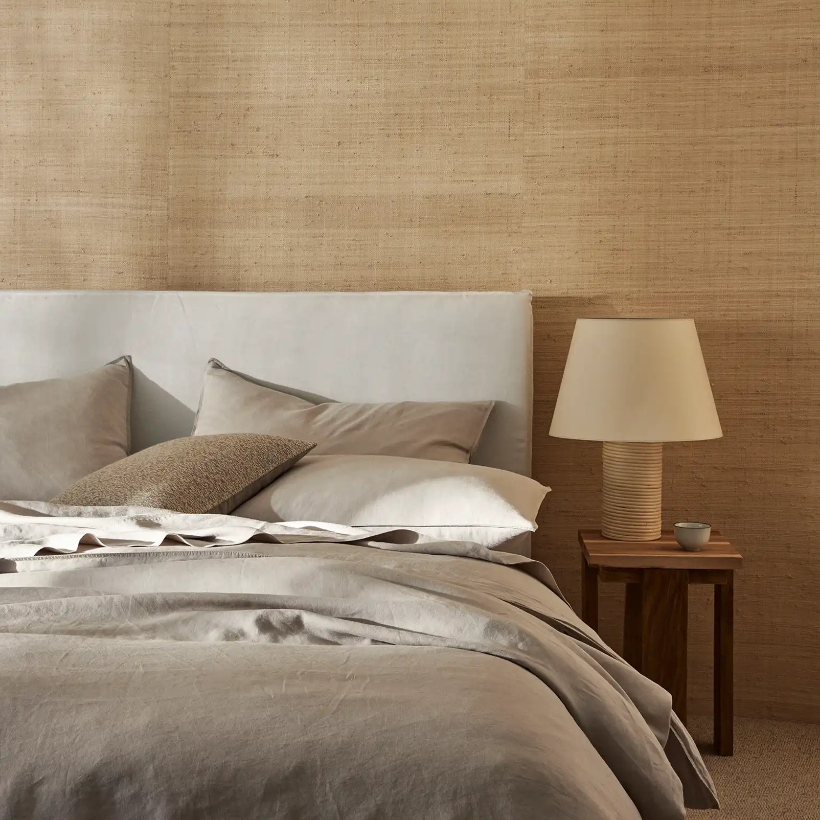 Ravello Linen Flat Sheet - Bone | Weave Home Bed Linen gallery detail image