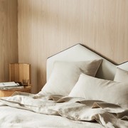 Ravello Linen Fitted Sheet - Bone | Weave Home Bed Linen gallery detail image