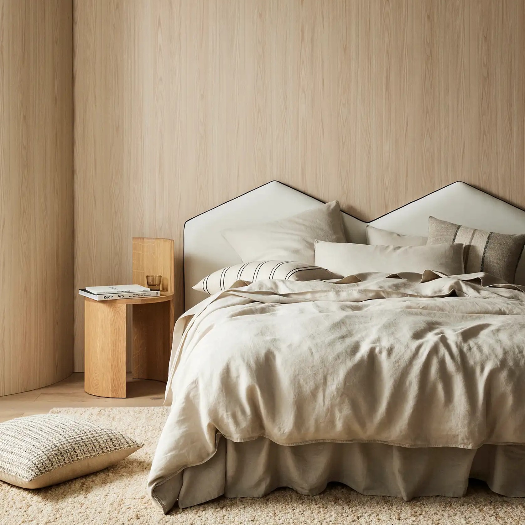 Ravello Linen Quilt Cover - Bone | Weave Home Bed Linen gallery detail image