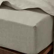 Ravello Linen Fitted Sheet - Bone | Weave Home Bed Linen gallery detail image