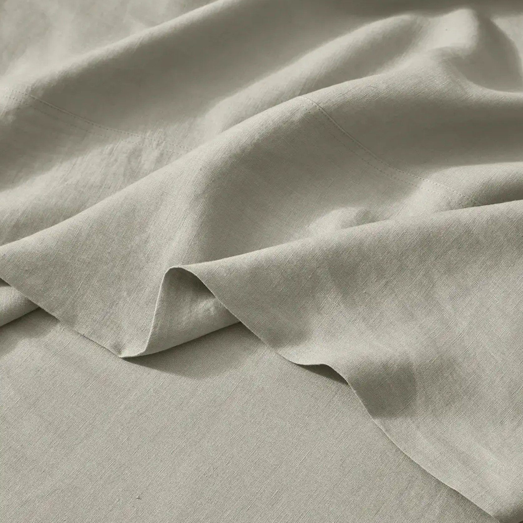 Ravello Linen Flat Sheet - Bone | Weave Home Bed Linen gallery detail image