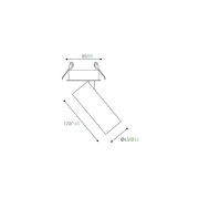 LED Recessed Swivel Omni-Directional (Long) Downlight gallery detail image