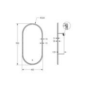 Remer Capsule 450mm Pill Shaving Cabinet & Demister gallery detail image