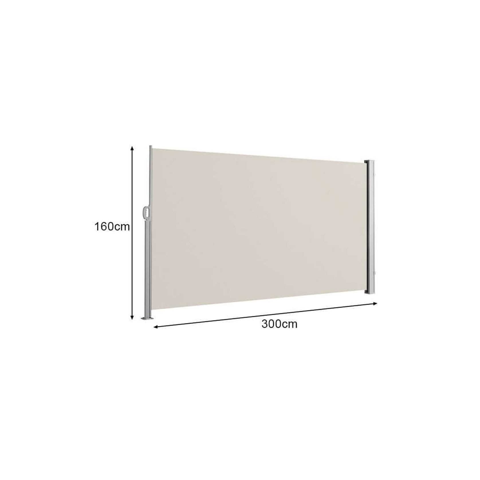 Retractable Side Awning & Privacy Screen 1.6m X 3m gallery detail image