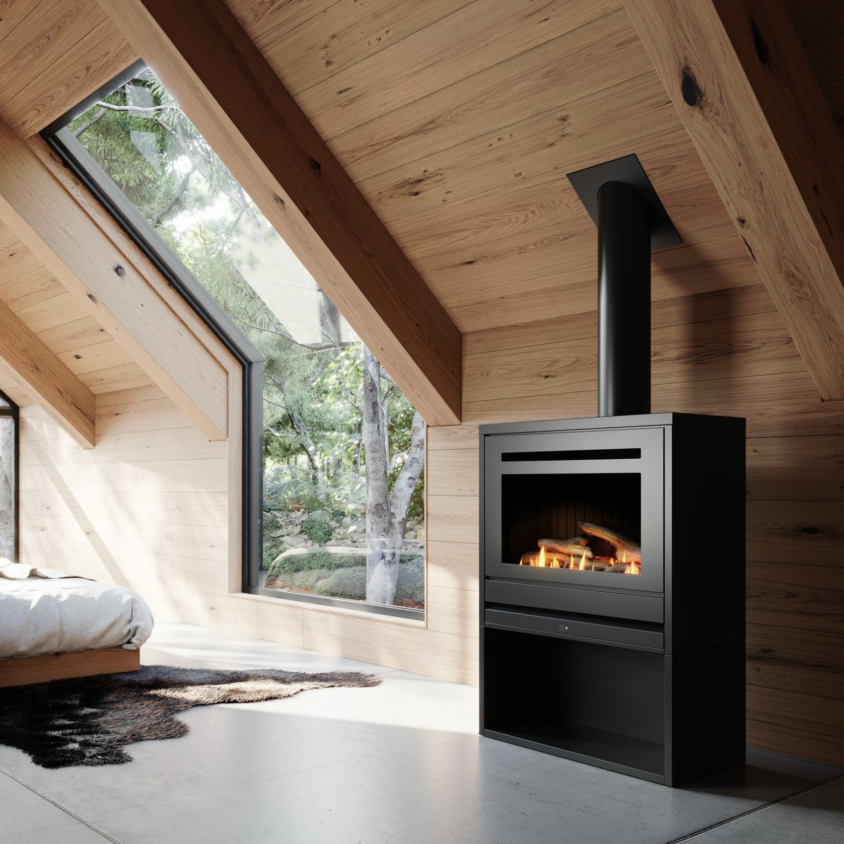 SS850 Gas Fireplace (Freestanding) gallery detail image