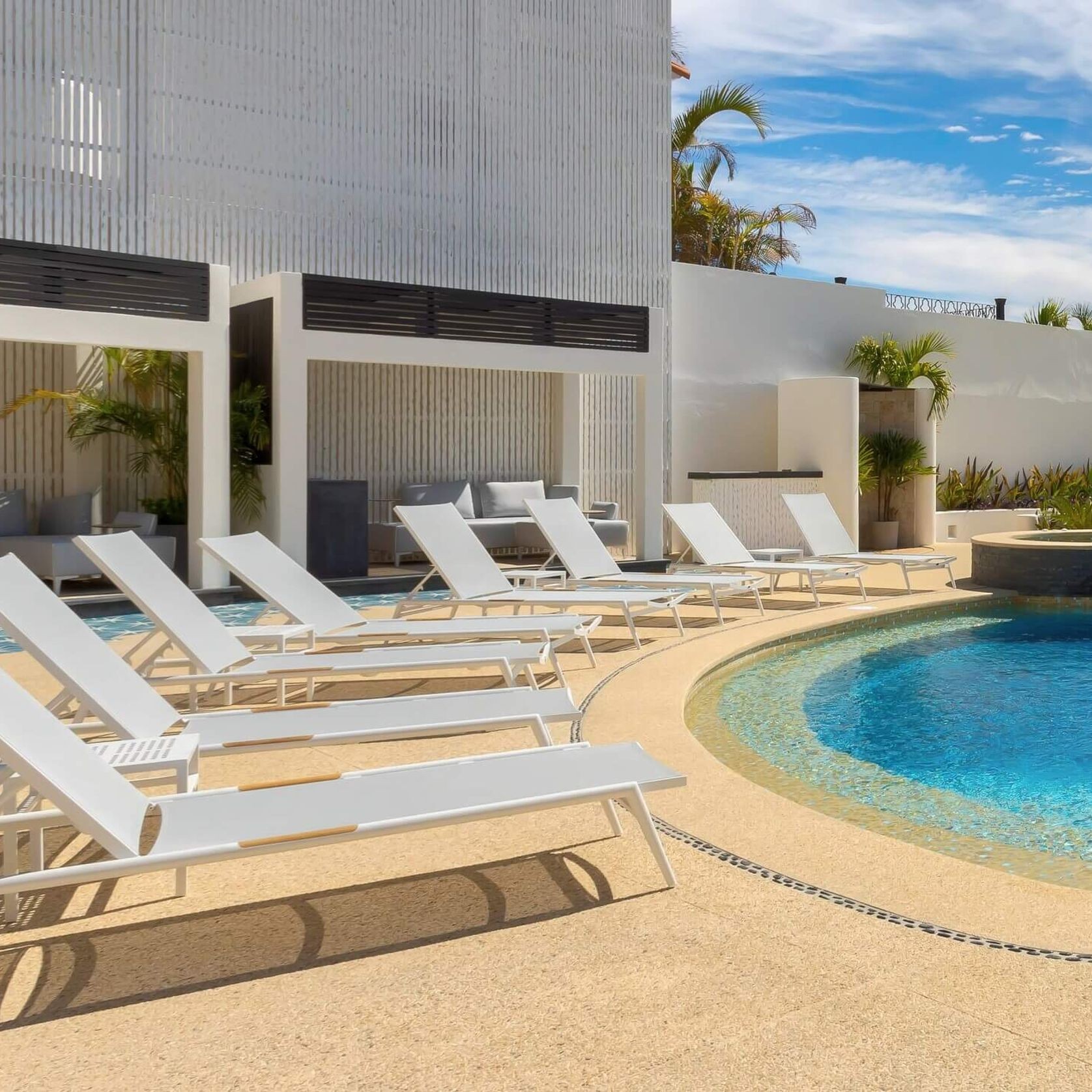Riva Outdoor Sunlounge - Light Grey gallery detail image