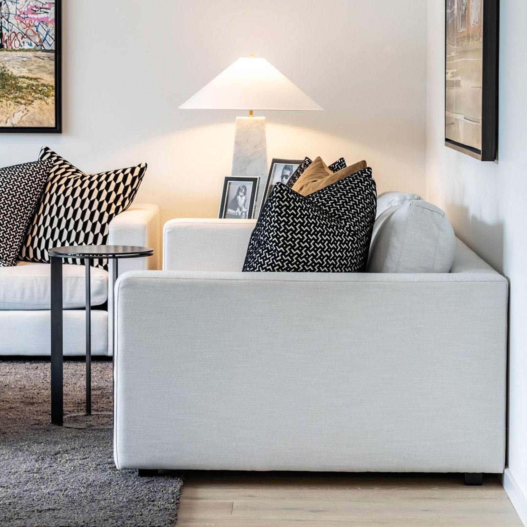 Riviera Table Lamp - Carrara Marble gallery detail image