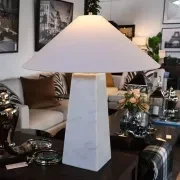 Riviera Table Lamp - Carrara Marble gallery detail image