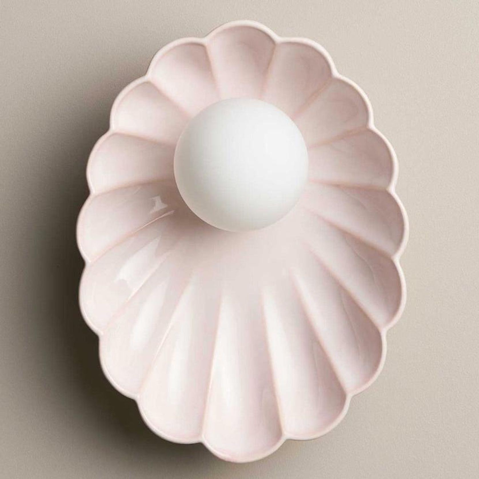 Ceramic Wall Oyster Sconce Light gallery detail image