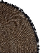 Tribe Home Reef Rug - Black | Round gallery detail image