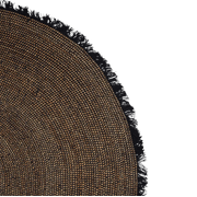 Tribe Home Reef Rug - Black | Round gallery detail image