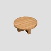 Round Teak Coffee Table gallery detail image