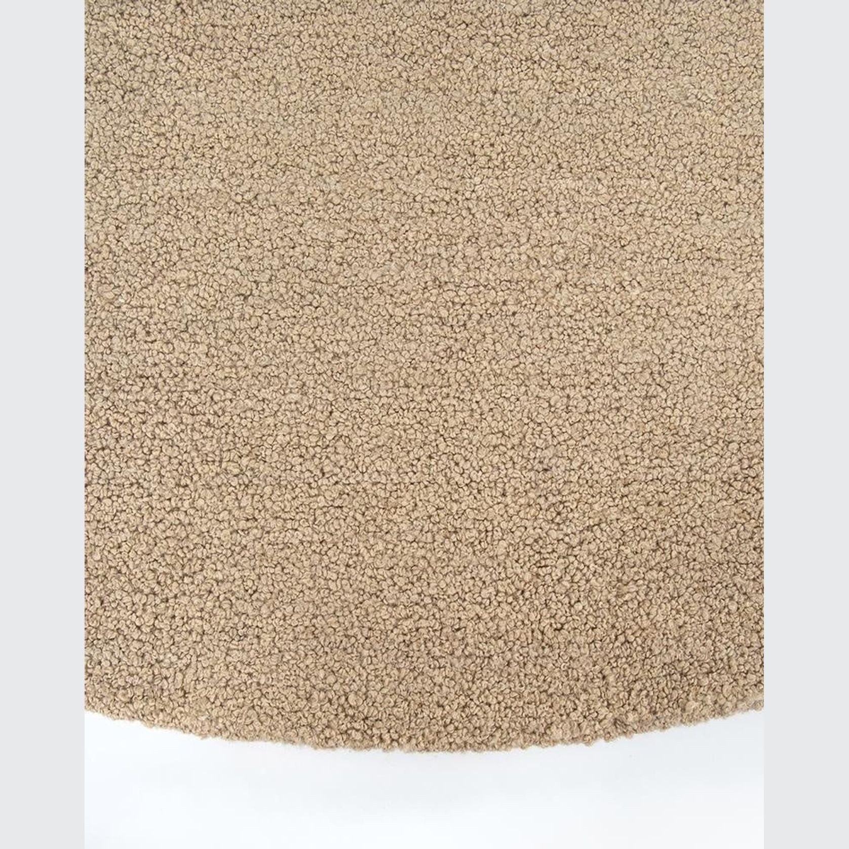 Baya Dorset NZ Wool Round Floor Rug - Biscuit gallery detail image