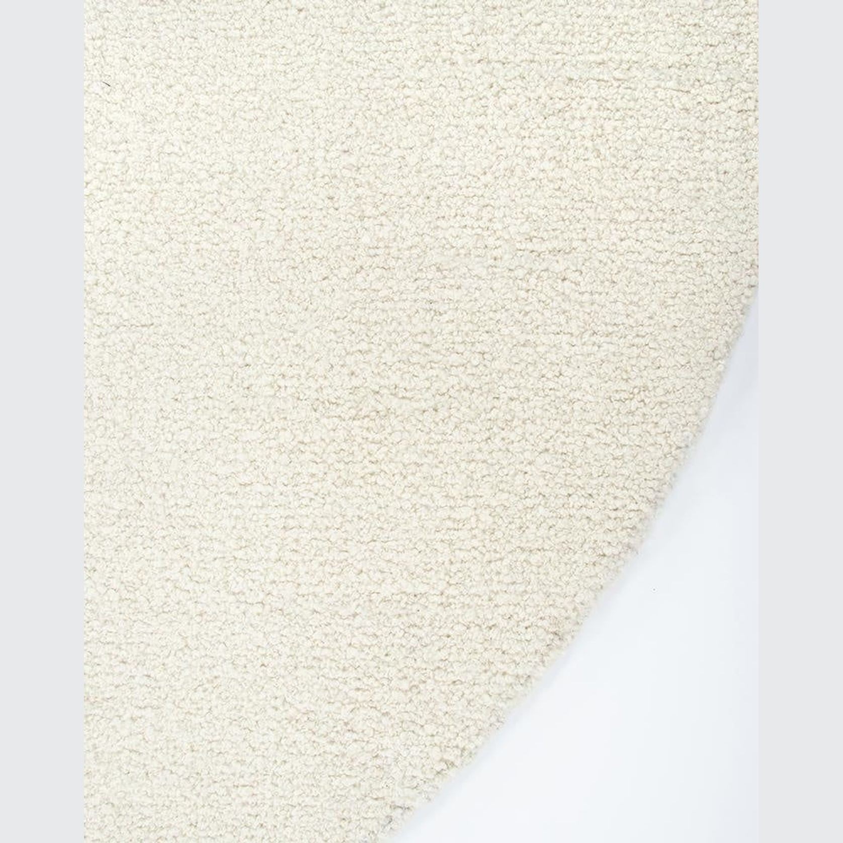 Baya Dorset NZ Wool Round Floor Rug - Natural White gallery detail image