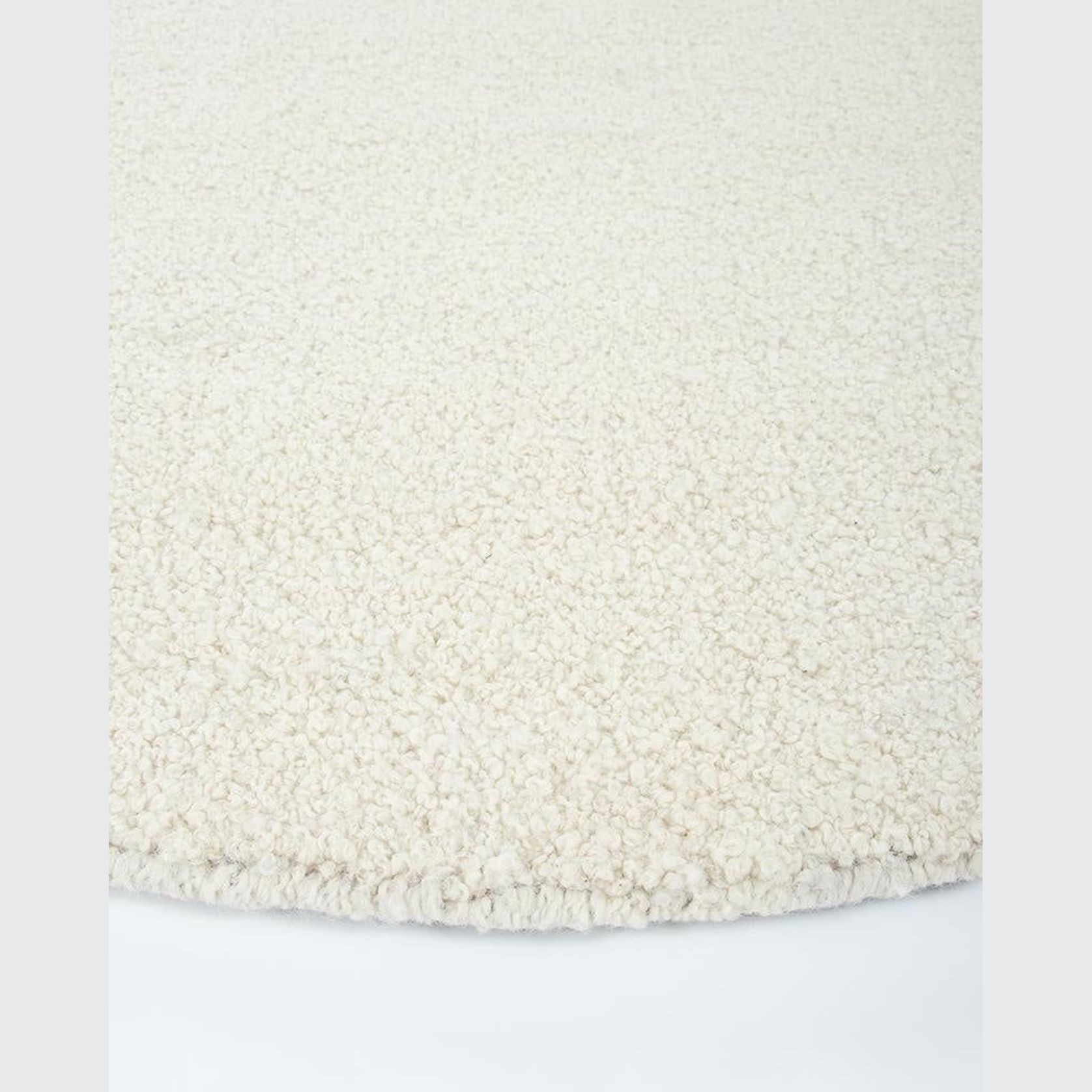 Baya Dorset NZ Wool Round Floor Rug - Natural White gallery detail image