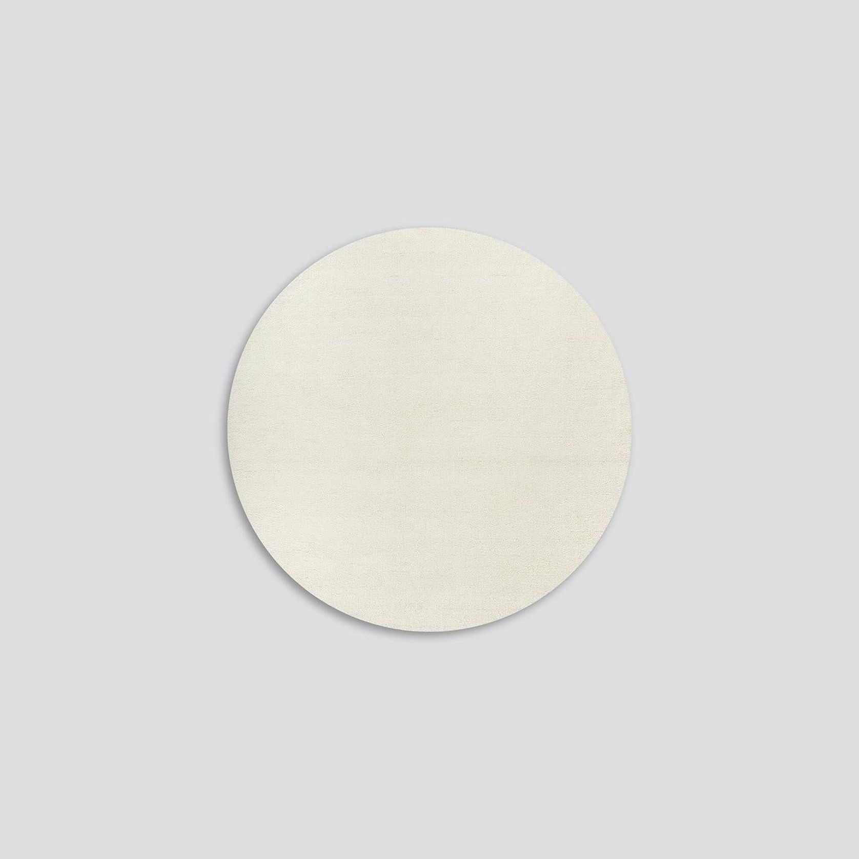 Baya Dorset NZ Wool Round Floor Rug - Natural White gallery detail image