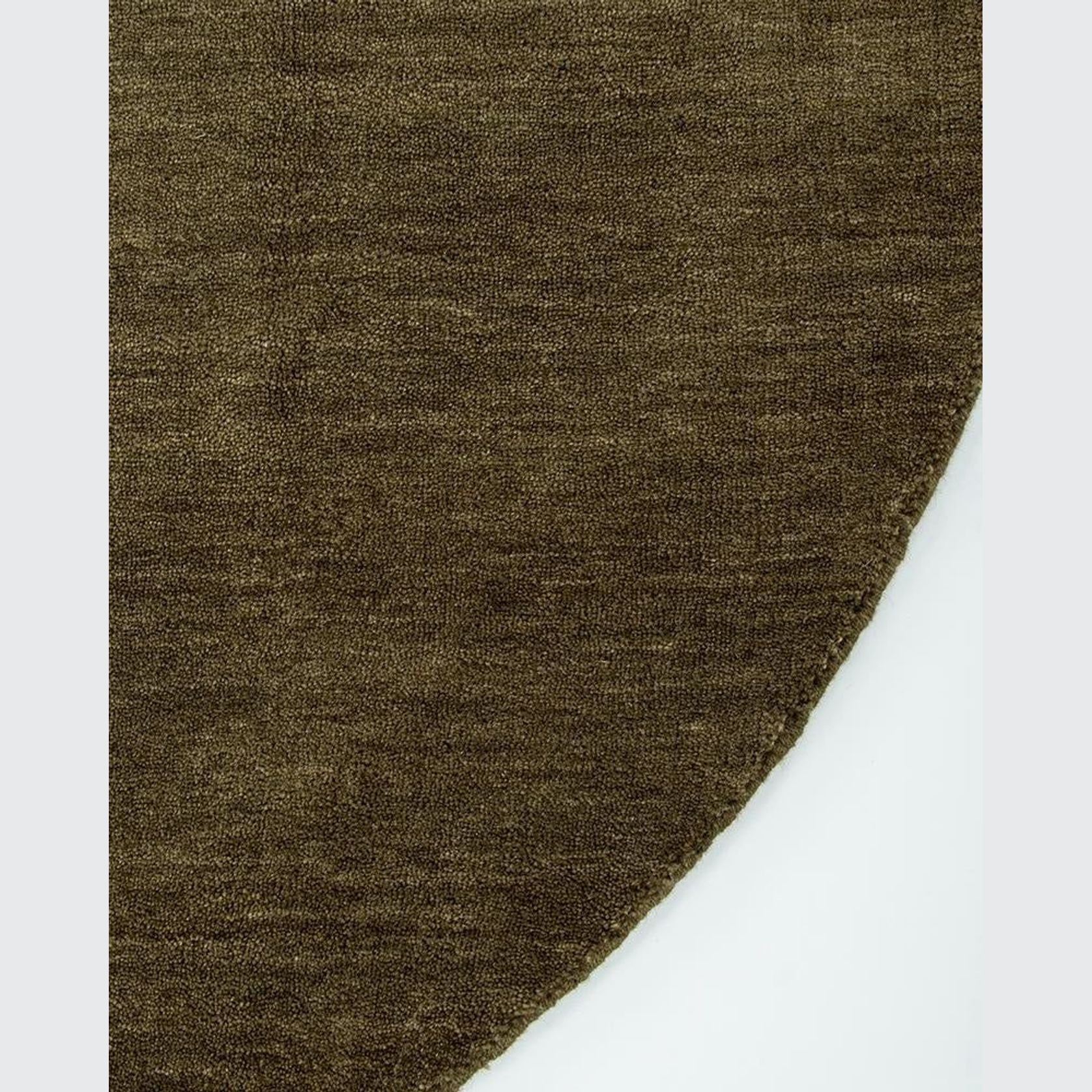 Baya Sandringham 100% Wool Round Rug - Moss gallery detail image