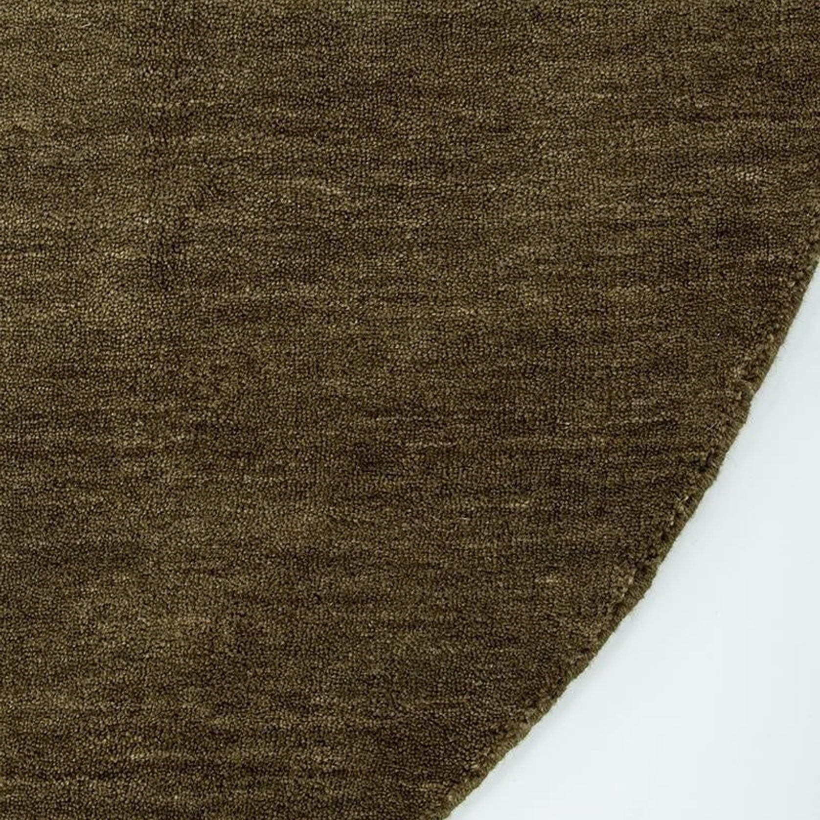 Baya Sandringham 100% NZ Wool Round Rug - Moss gallery detail image