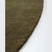 Baya Sandringham 100% Wool Round Rug - Moss gallery detail image