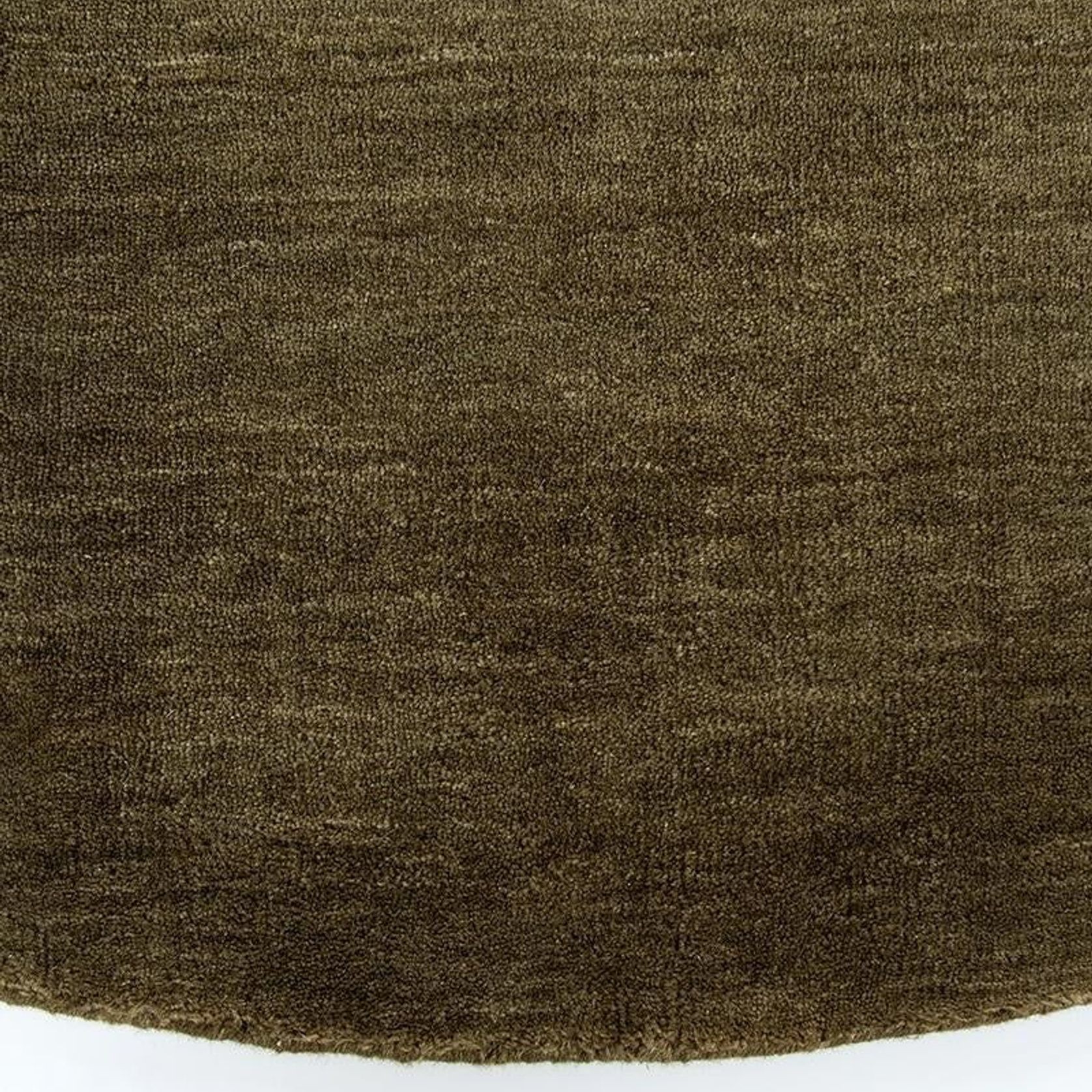 Baya Sandringham 100% NZ Wool Round Rug - Moss gallery detail image