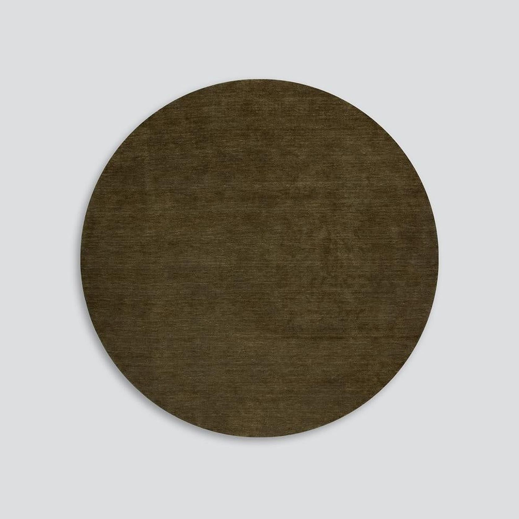 Baya Sandringham 100% NZ Wool Round Rug - Moss gallery detail image