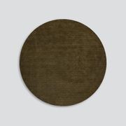 Baya Sandringham 100% NZ Wool Round Rug - Moss gallery detail image