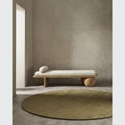 Baya Sandringham 100% Wool Round Rug - Moss gallery detail image