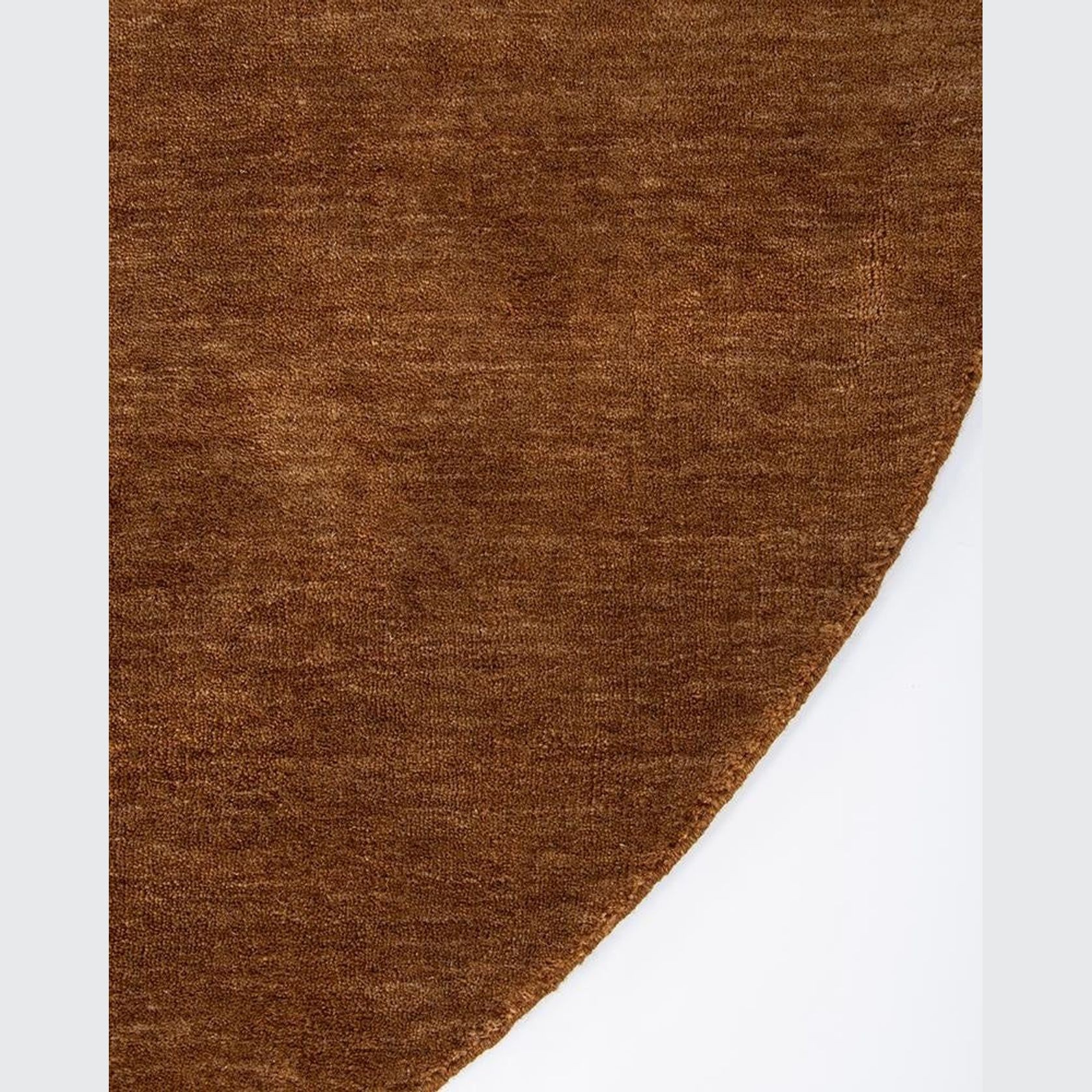 Baya Sandringham 100% Wool Round Rug - Pecan gallery detail image