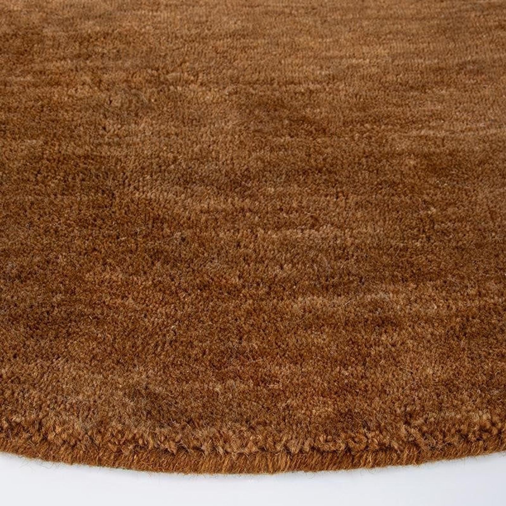 Baya Sandringham 100% NZ Wool Round Rug - Pecan gallery detail image