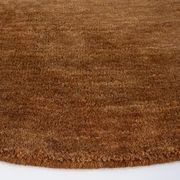 Baya Sandringham 100% NZ Wool Round Rug - Pecan gallery detail image
