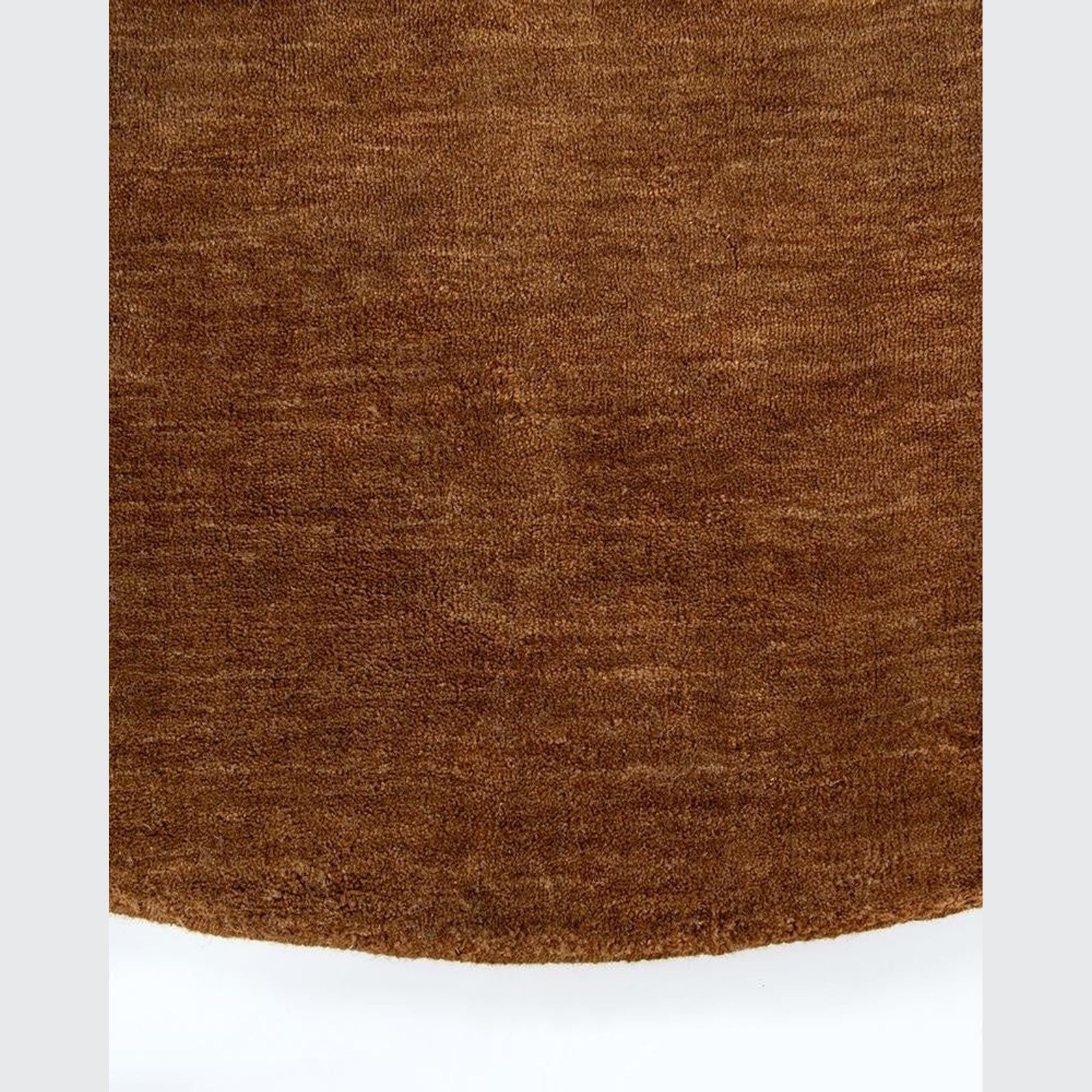 Baya Sandringham 100% Wool Round Rug - Pecan gallery detail image