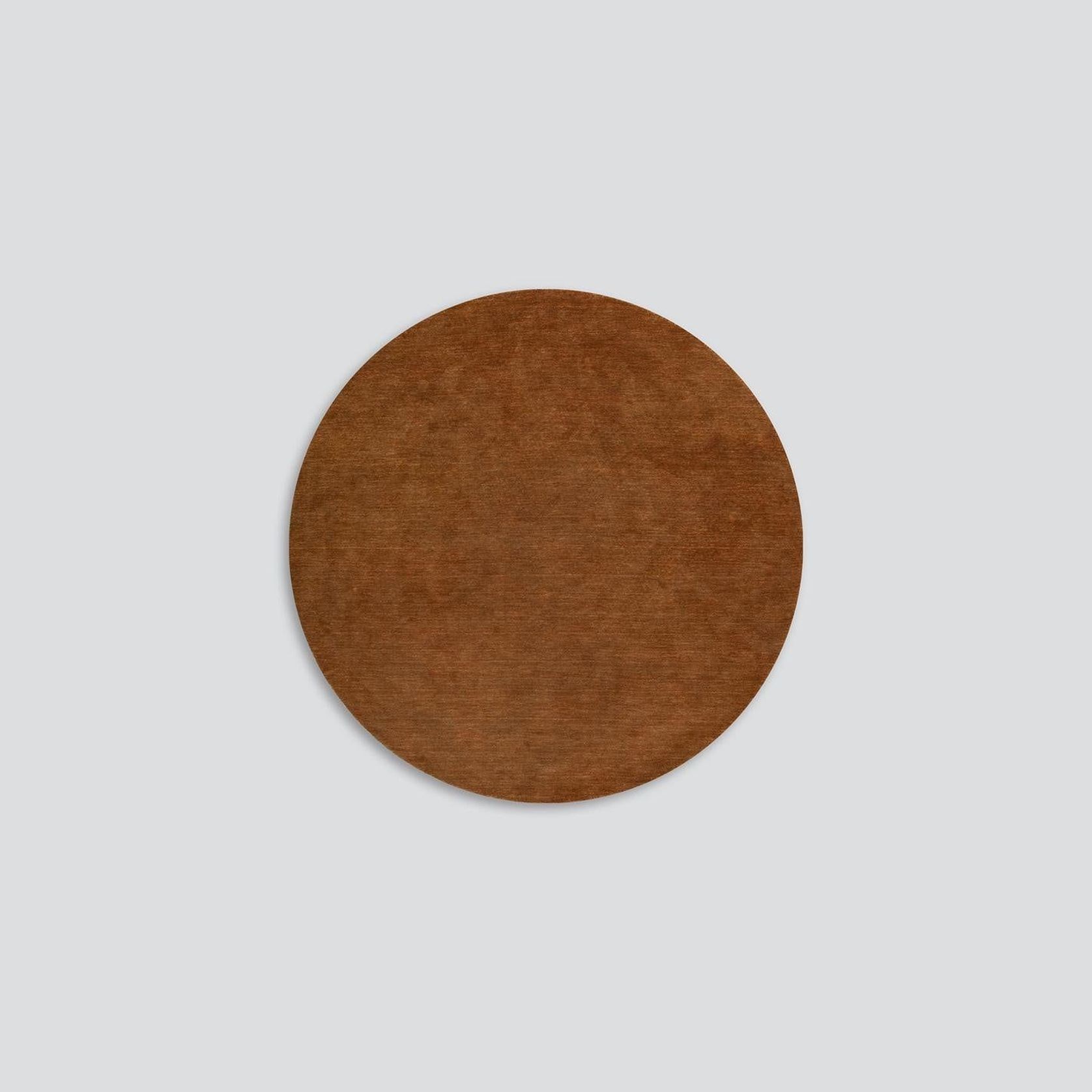 Baya Sandringham 100% Wool Round Rug - Pecan gallery detail image