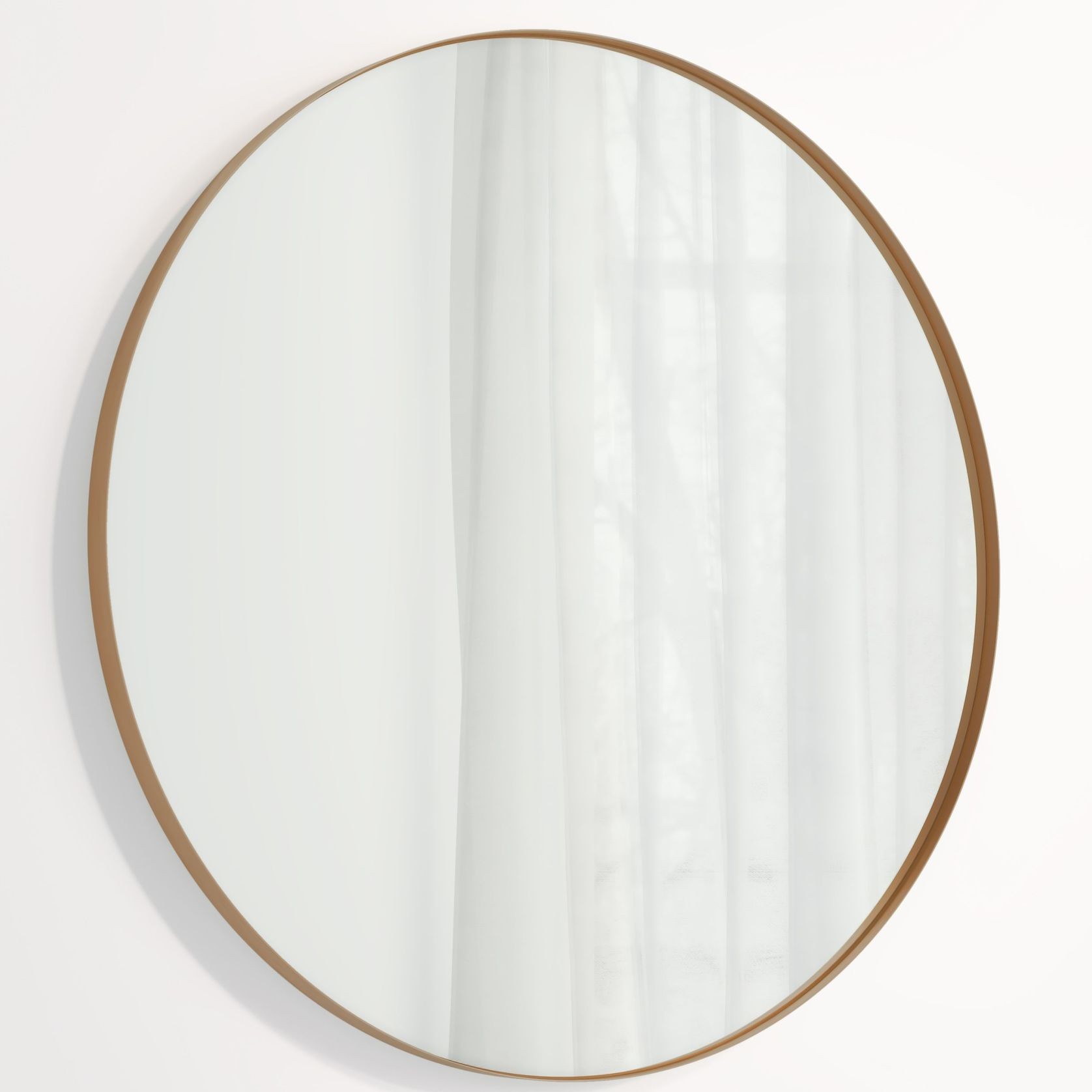Round Mirror | Brushed Copper gallery detail image