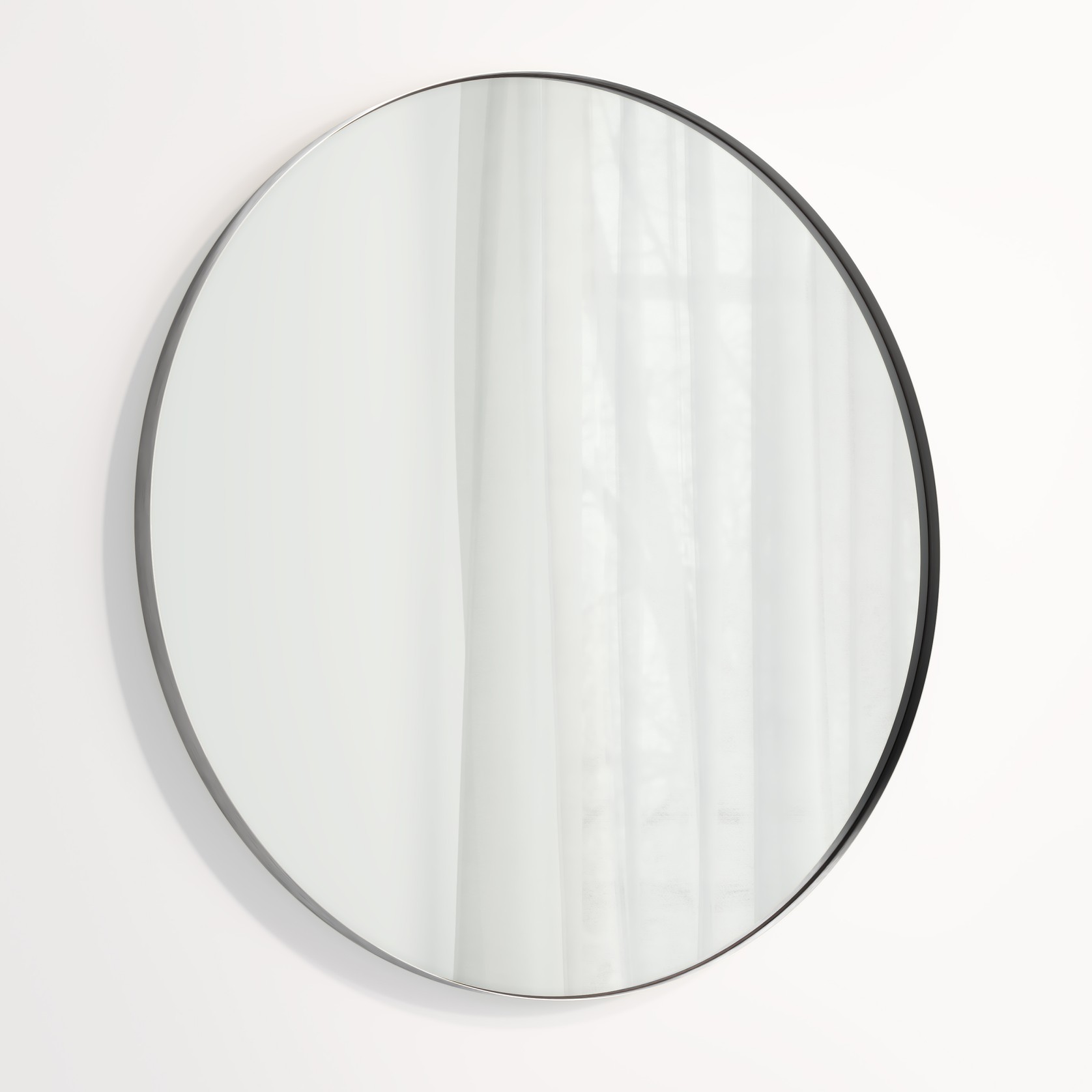 Round Mirror | Brushed Gunmetal gallery detail image