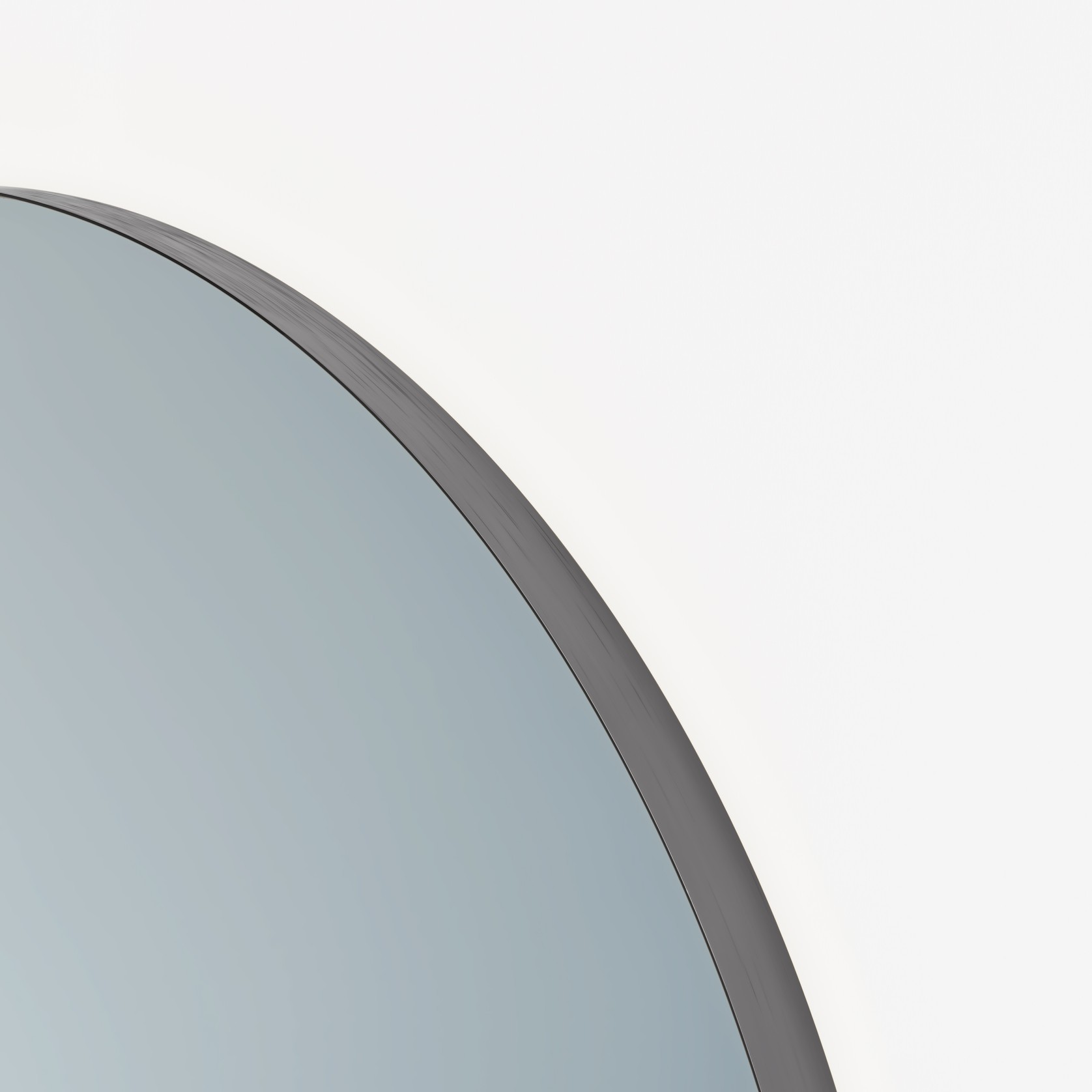 Round Mirror | Brushed Gunmetal gallery detail image