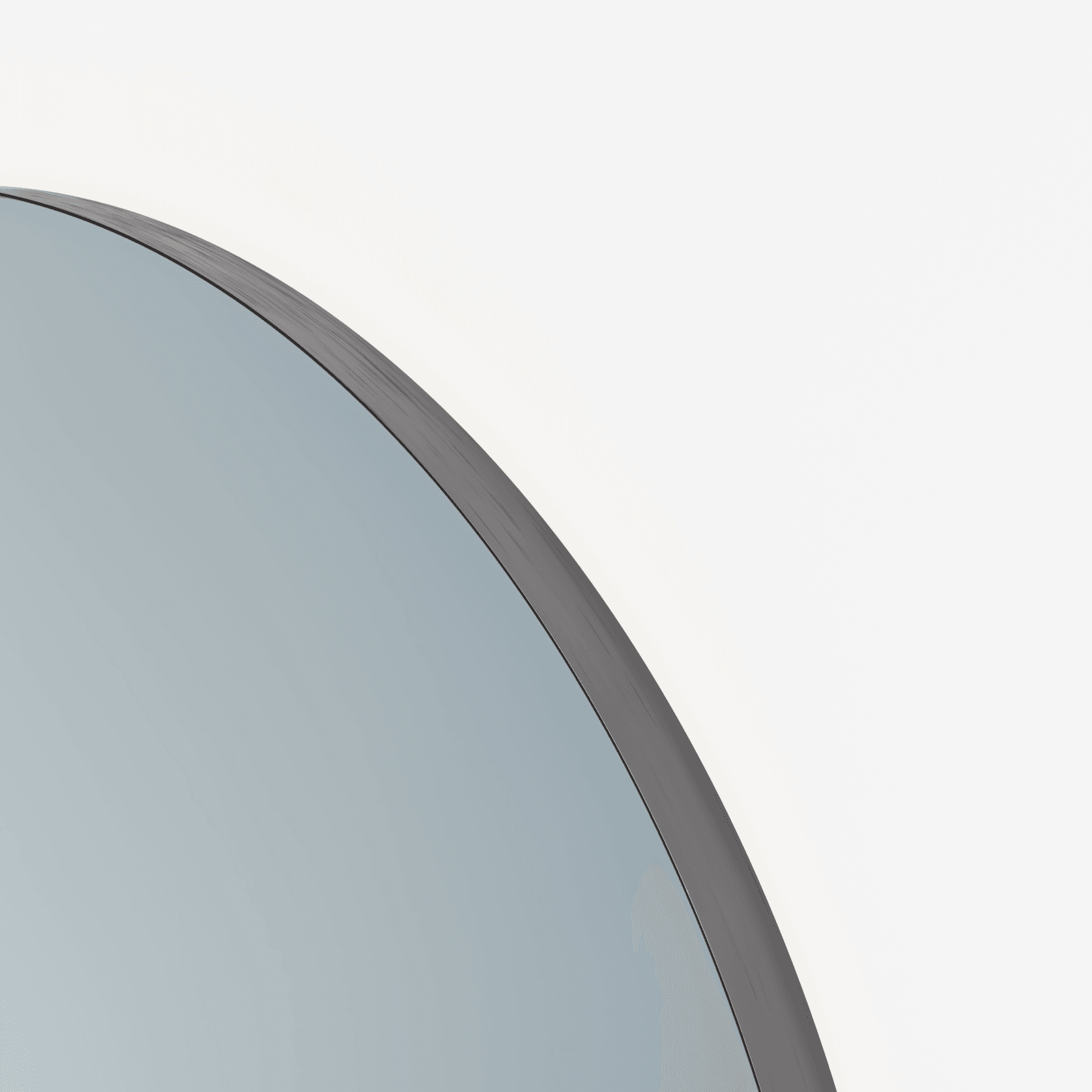 Round Mirror | Brushed Gunmetal gallery detail image