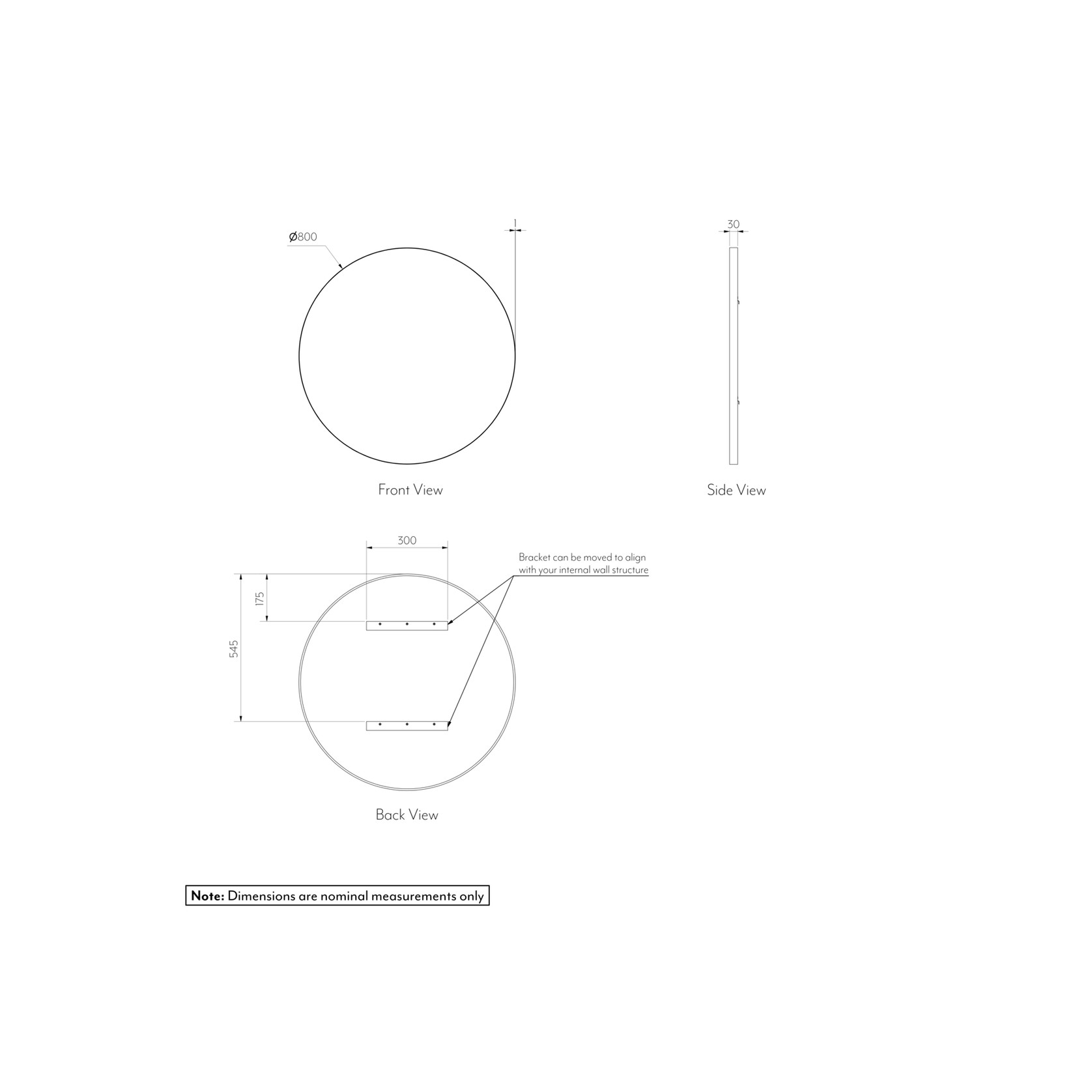 Round Mirror | Matte Black gallery detail image