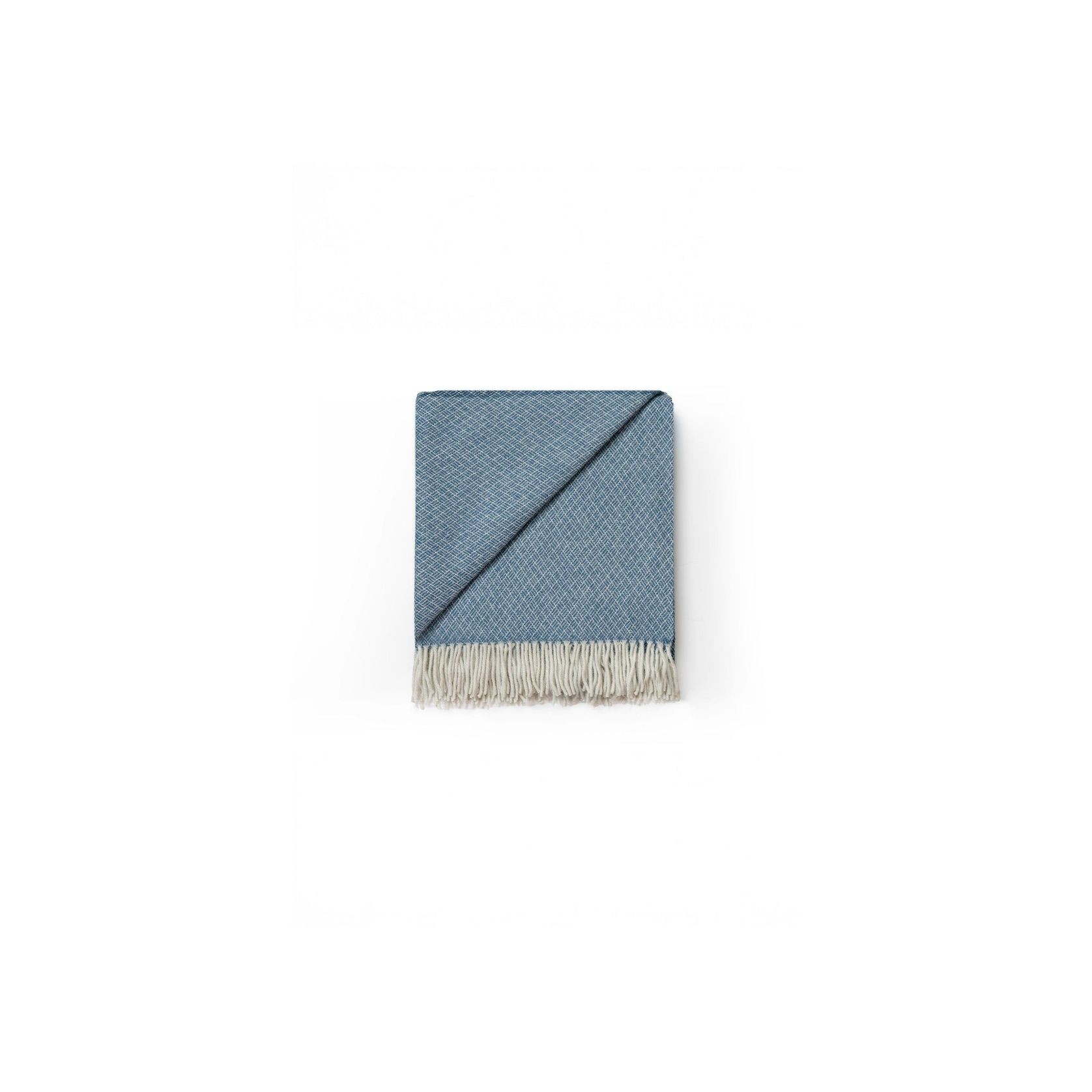 Ruanui Station Lambswool Throw - Bentley Blue gallery detail image