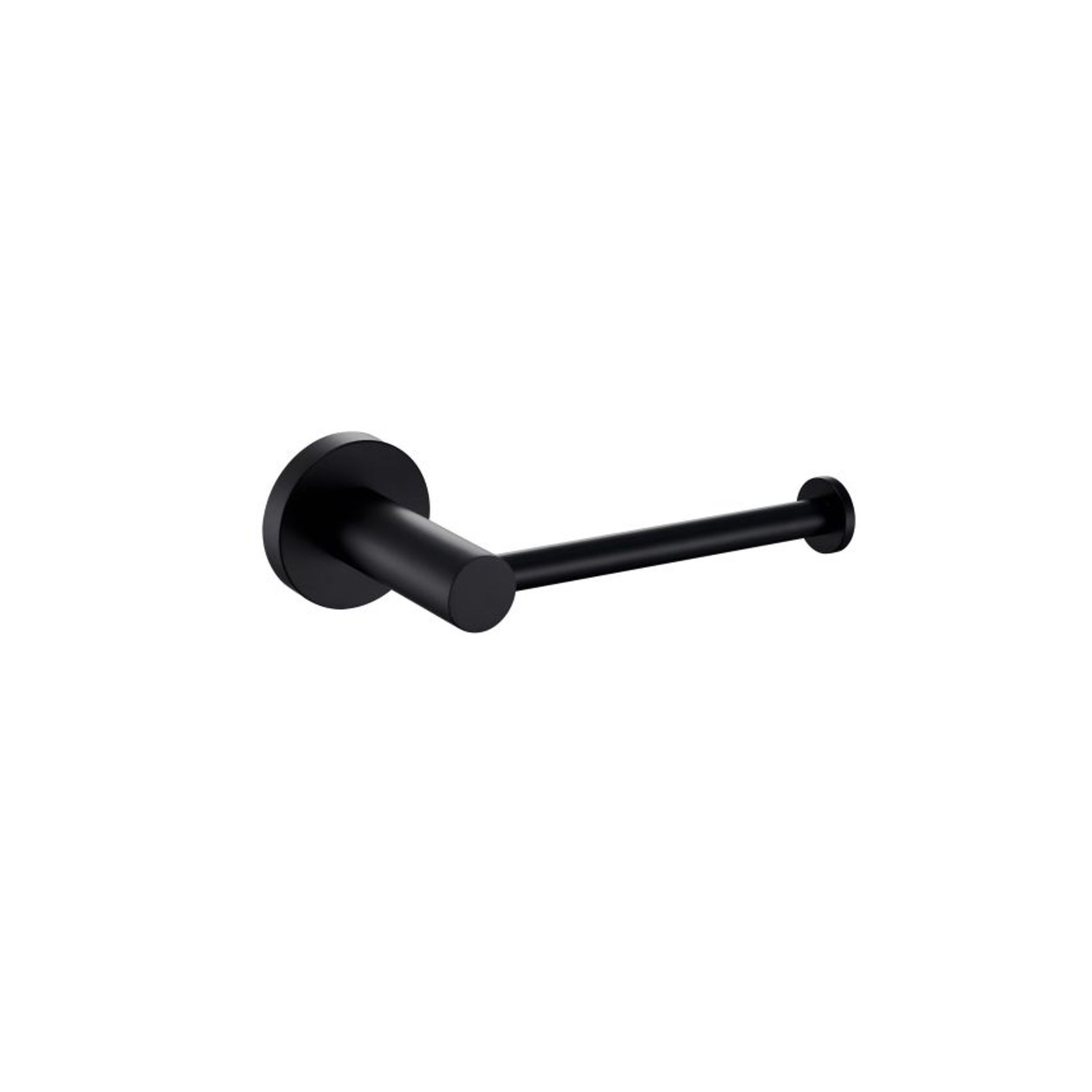 Round Tube Stainless Steel 1908 Toilet Roll Holders Matt Black gallery detail image
