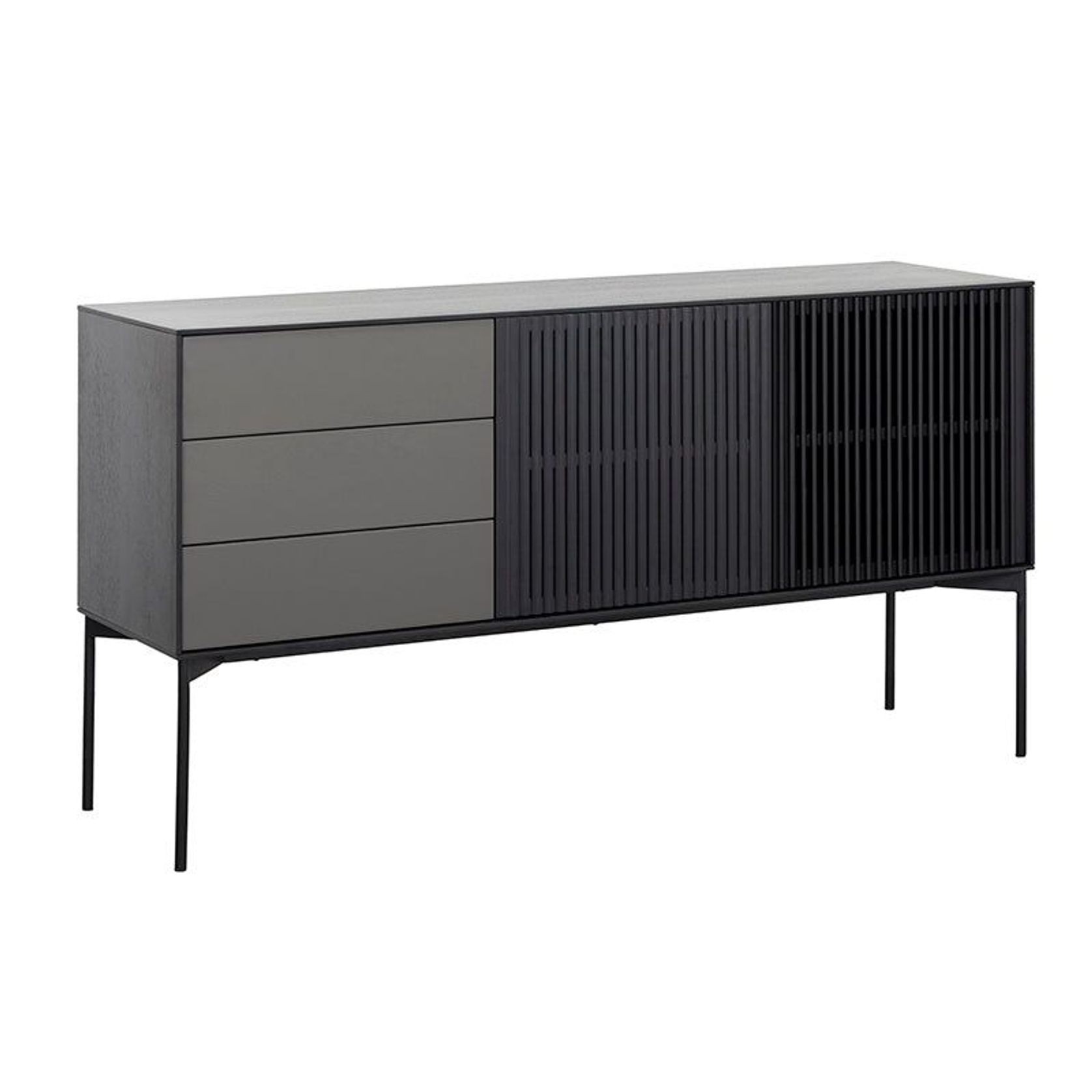 SEGAN Sideboard Buffet 160cm - Black & Grey gallery detail image