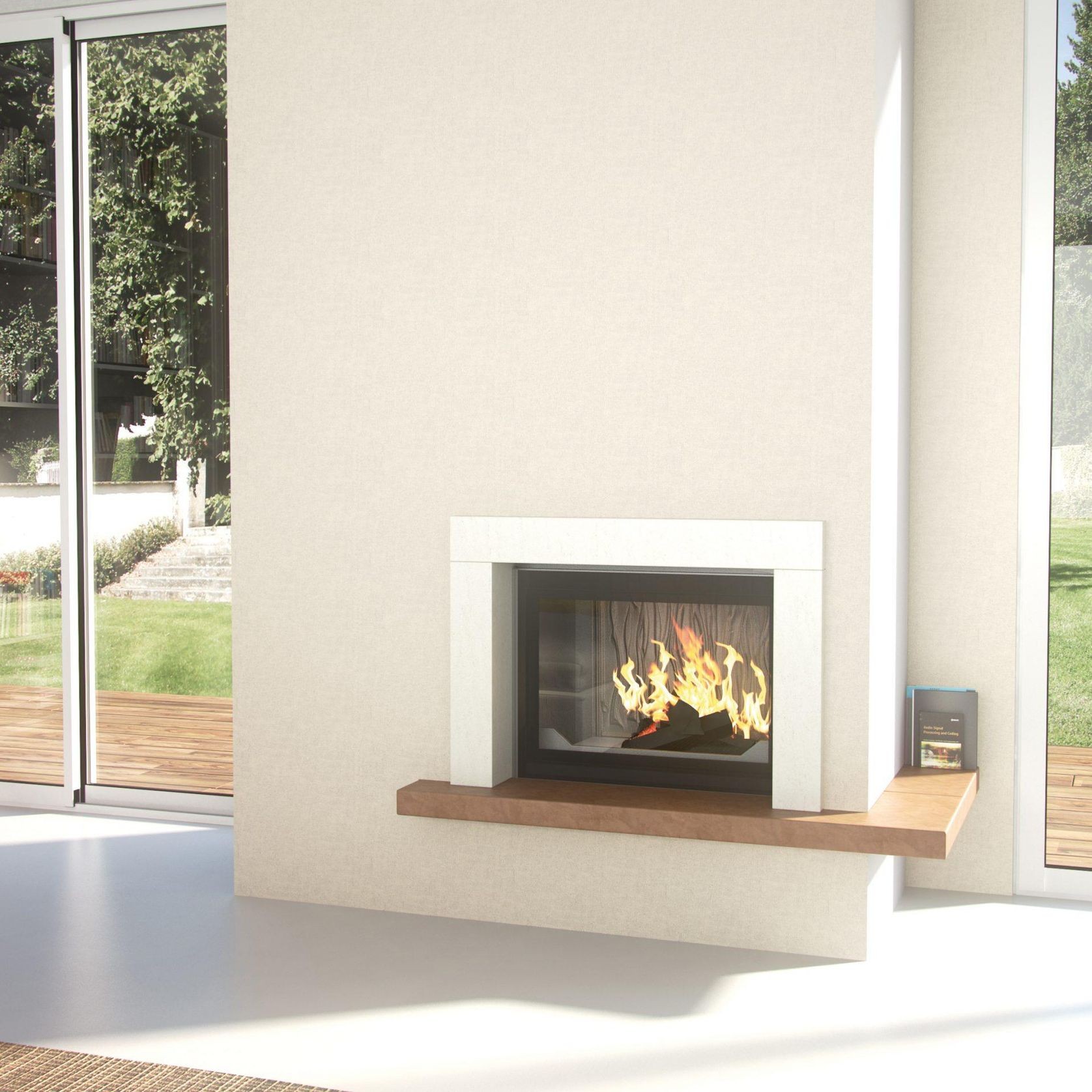 Seguin Super 9 Cast Iron Fireplace Black Line Lift Door gallery detail image