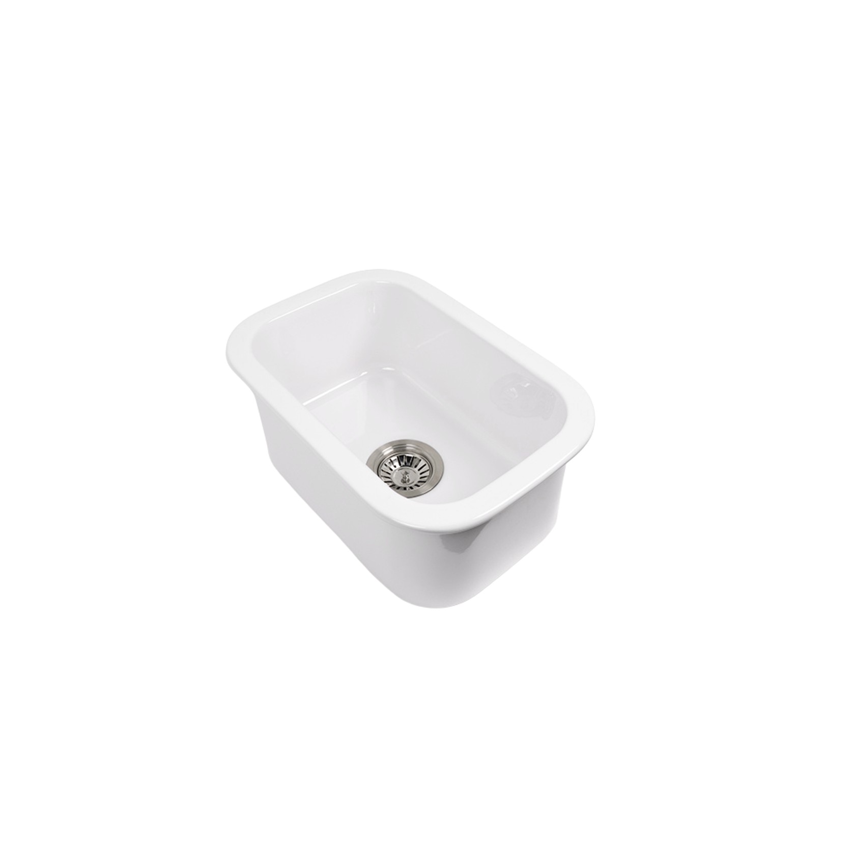 Oswynn 330x483 Gloss White Fireclay Single Bowl Sink gallery detail image