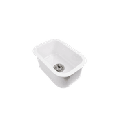 Oswynn 330x483 Gloss White Fireclay Single Bowl Sink gallery detail image