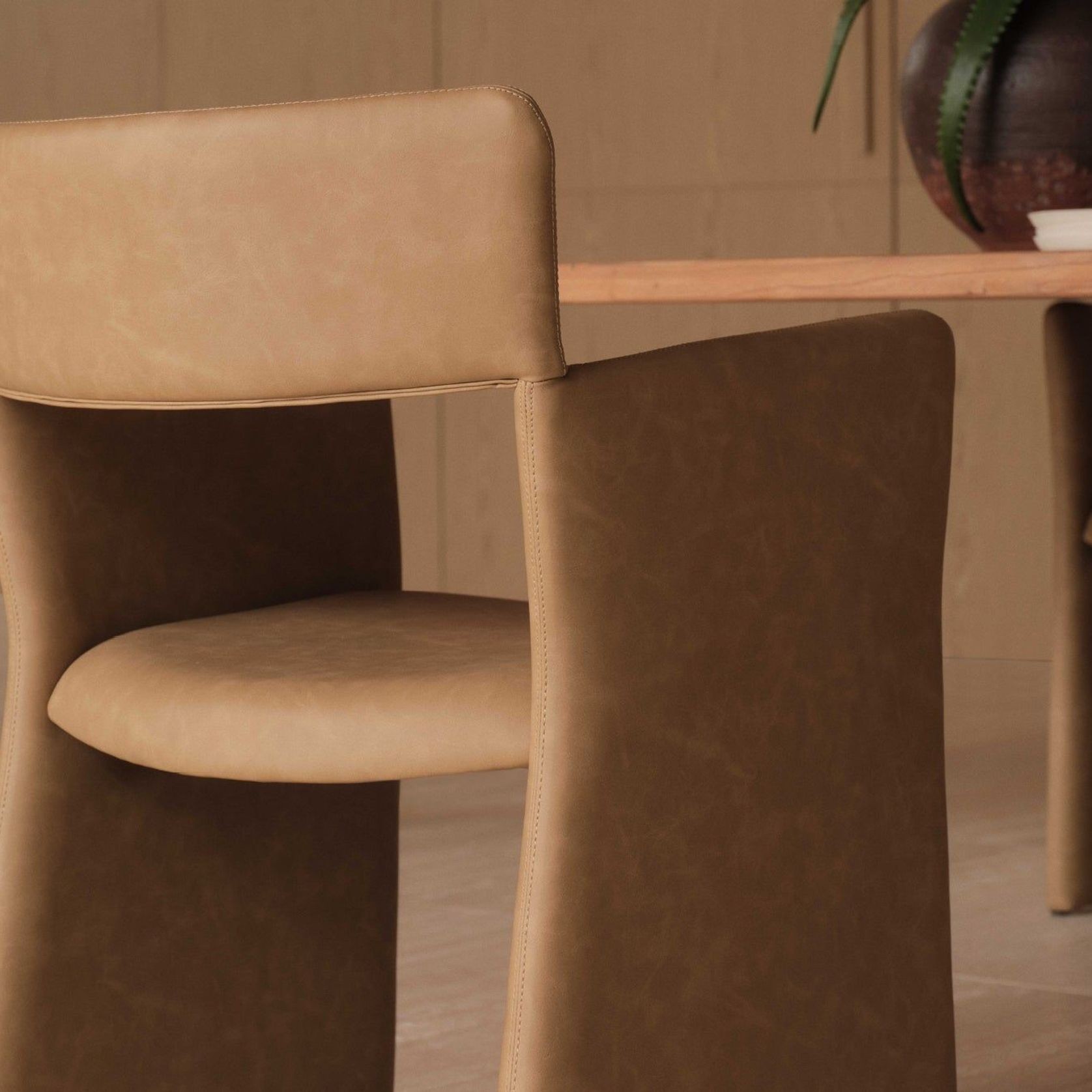 Tan Totti Dining Chair gallery detail image