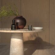 Travertine Kora Round Dining Table gallery detail image
