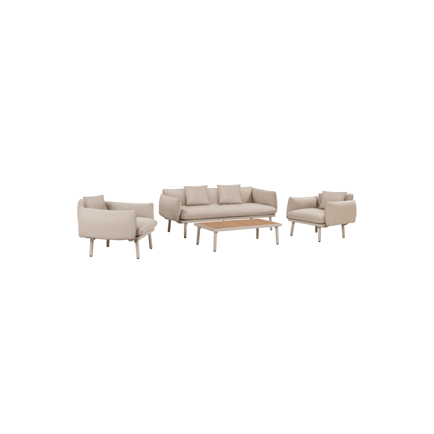 Hattie Outdoor 3 Seater Sofa - Sand gallery detail image