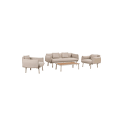 Hattie Outdoor 3 Seater Sofa - Sand gallery detail image