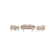 Hattie Outdoor 3 Seater Sofa - Sand gallery detail image